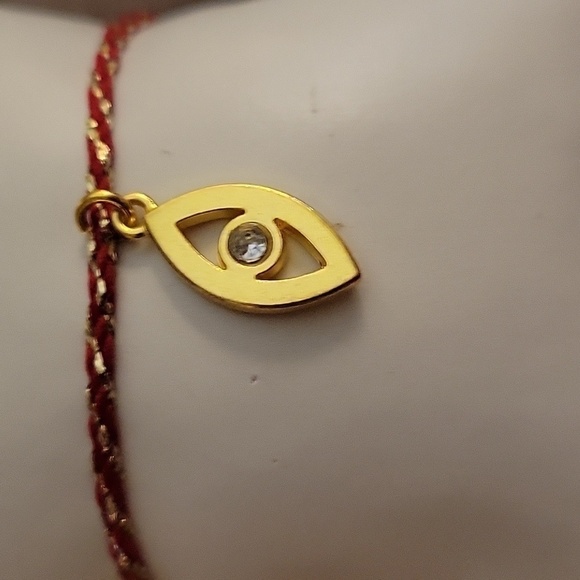 5/$25 Red Rakhi Evil Eye Tie Tennis Bracelet - Picture 3 of 6